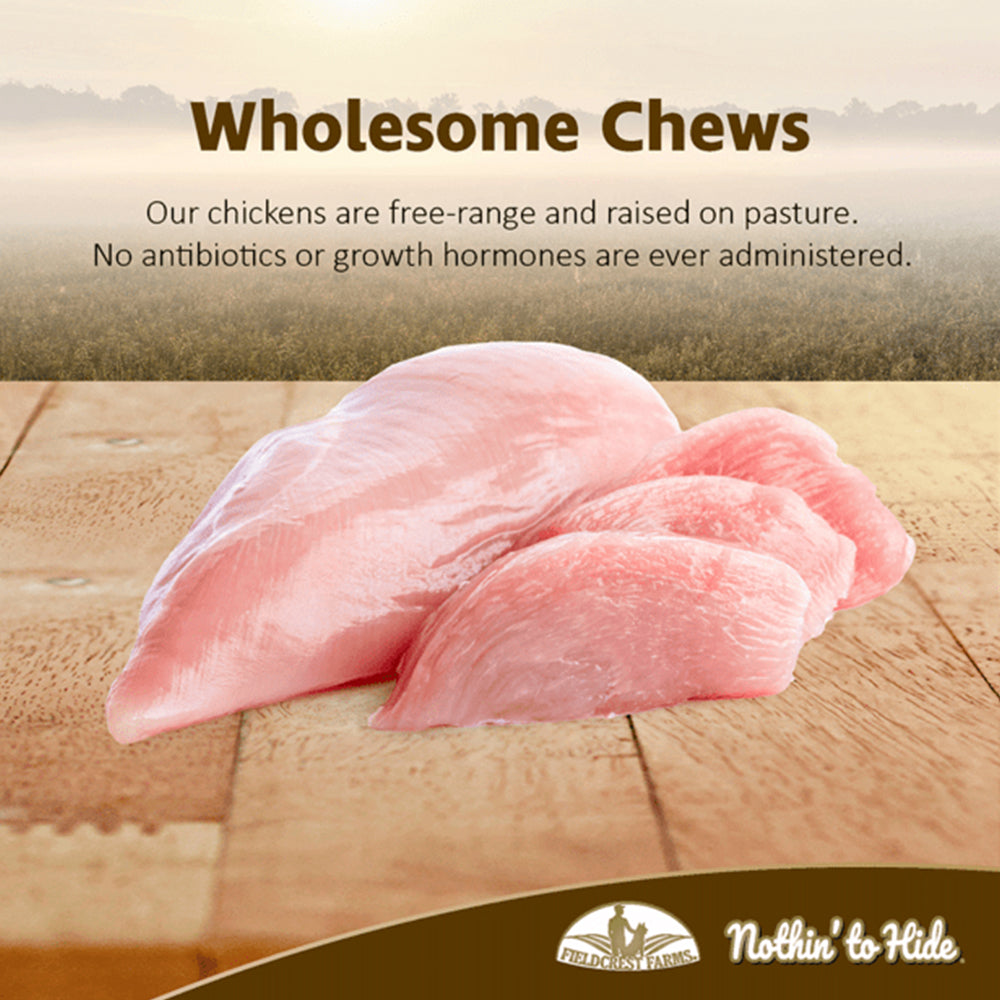 NOTHIN TO HIDE Chicken Flip Chips Premium Dog Chews 8 Pack