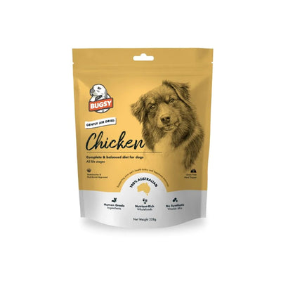BUGSY'S Complete & Balanced Air Dried Chicken Dog Food 328g