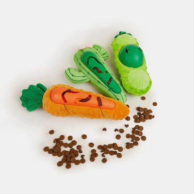 FOFOS Cute Green Bean Treat Squeaky Dog Toy