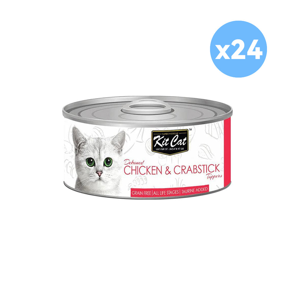 KIT CAT Chicken & Crabsticks Cat Food 80gx24