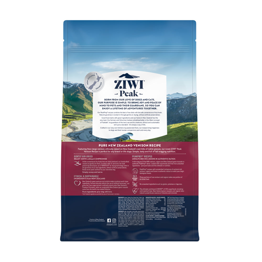 ZIWI Peak Venison Recipe Air Dried Dog Food