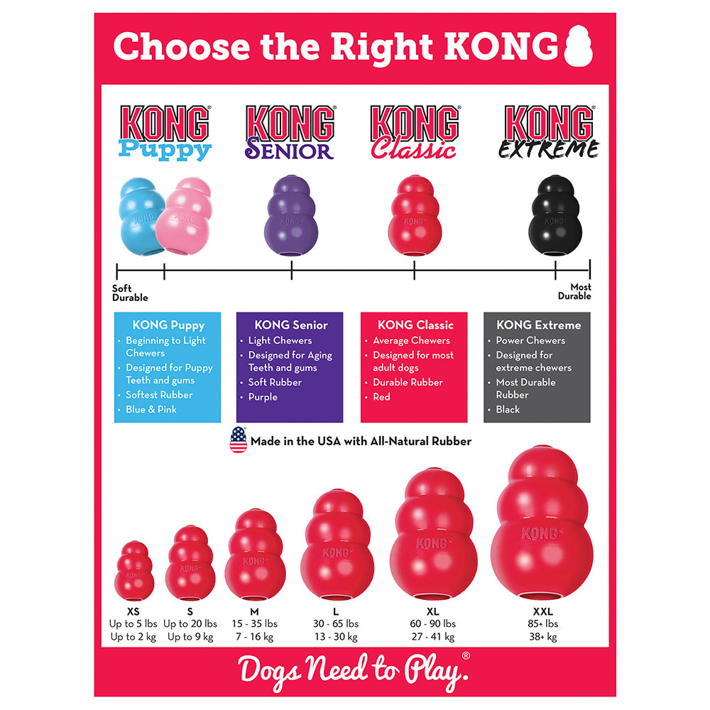 KONG Classic Xlarge Red Rubber Dog Toy
