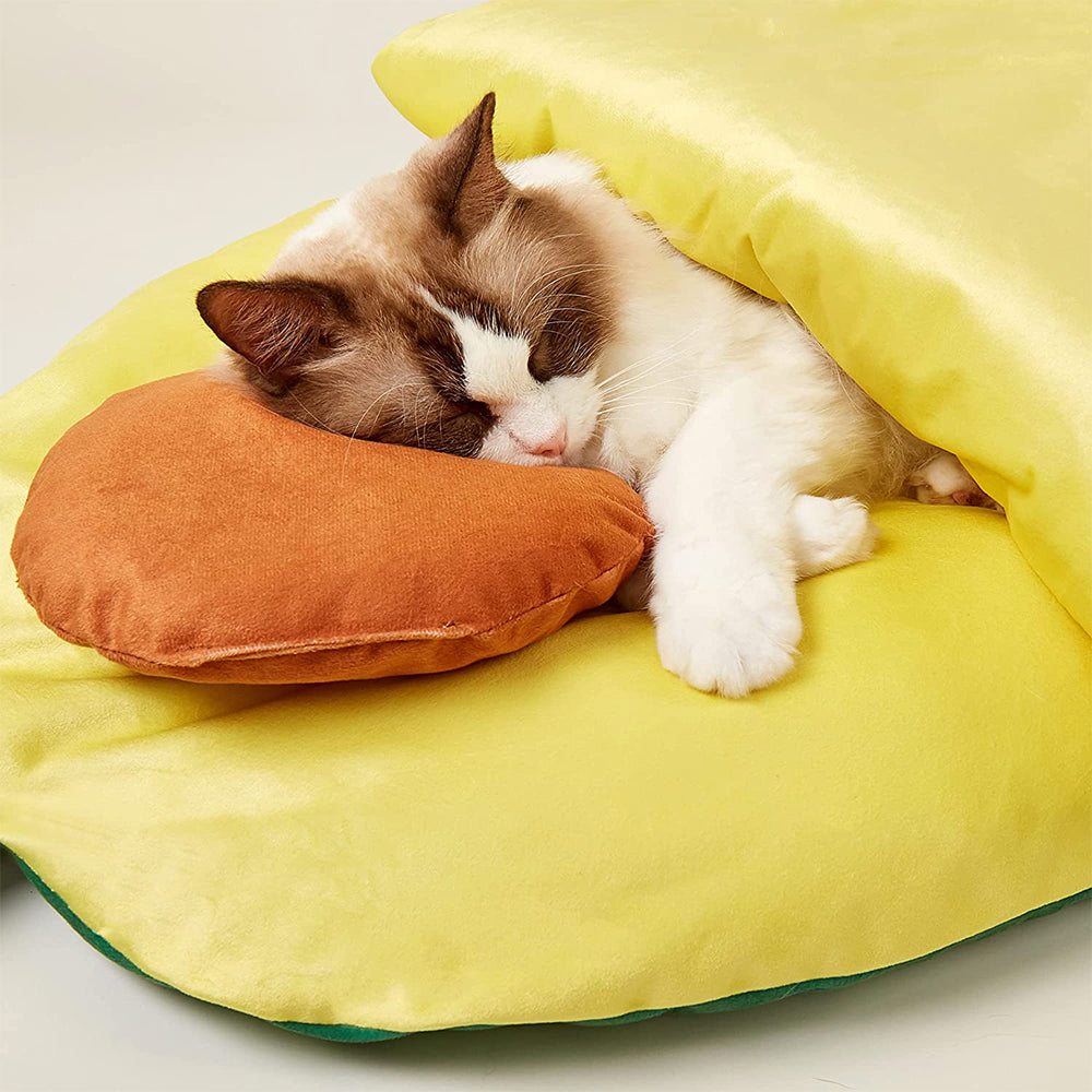 FOFOS Avocado Snug Cat Bed