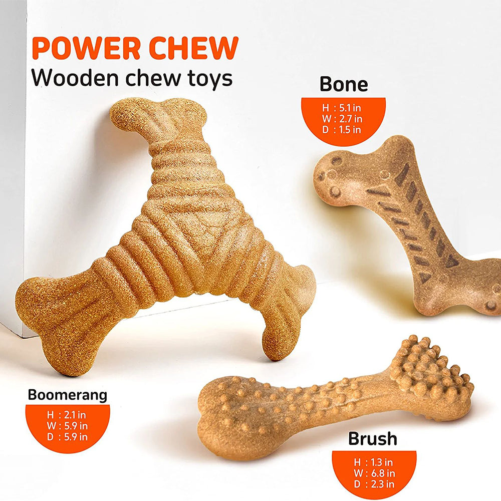 FOFOS Stix Wooden Dog Chew Toys for Medium/Large Dogs