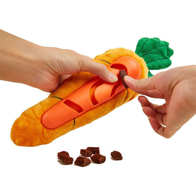 FOFOS Cute Carrot Treat Squeaky Dog Toy