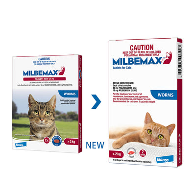 MILBEMAX Allwormer Cat Over 2KG 2 Tablets