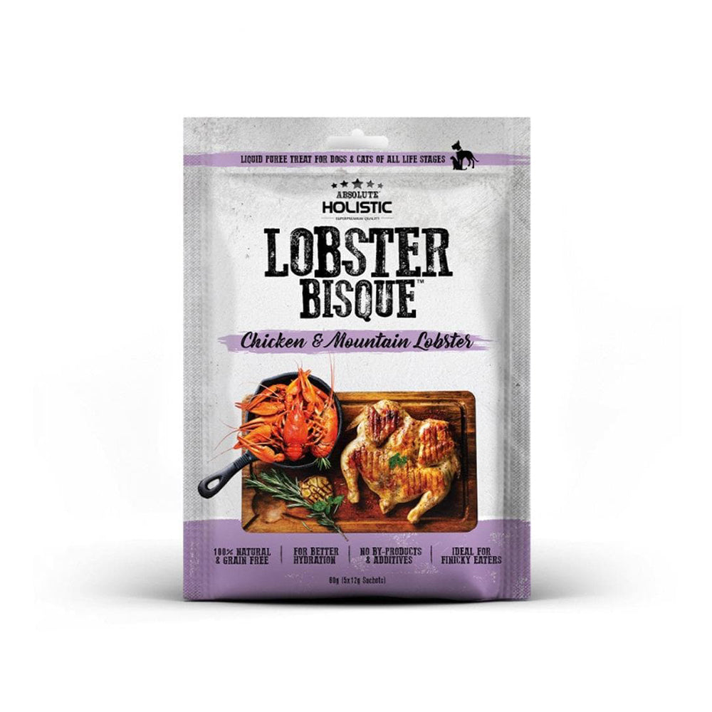ABSOLUTE HOLISTIC Chicken & Mountain Lobster Puree Cat Treats 5x12g