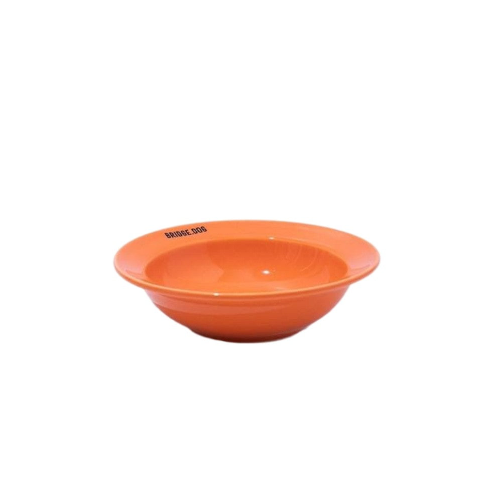 BRIDGE DOG Orange Mini Dish Ceramic Pet Bowl