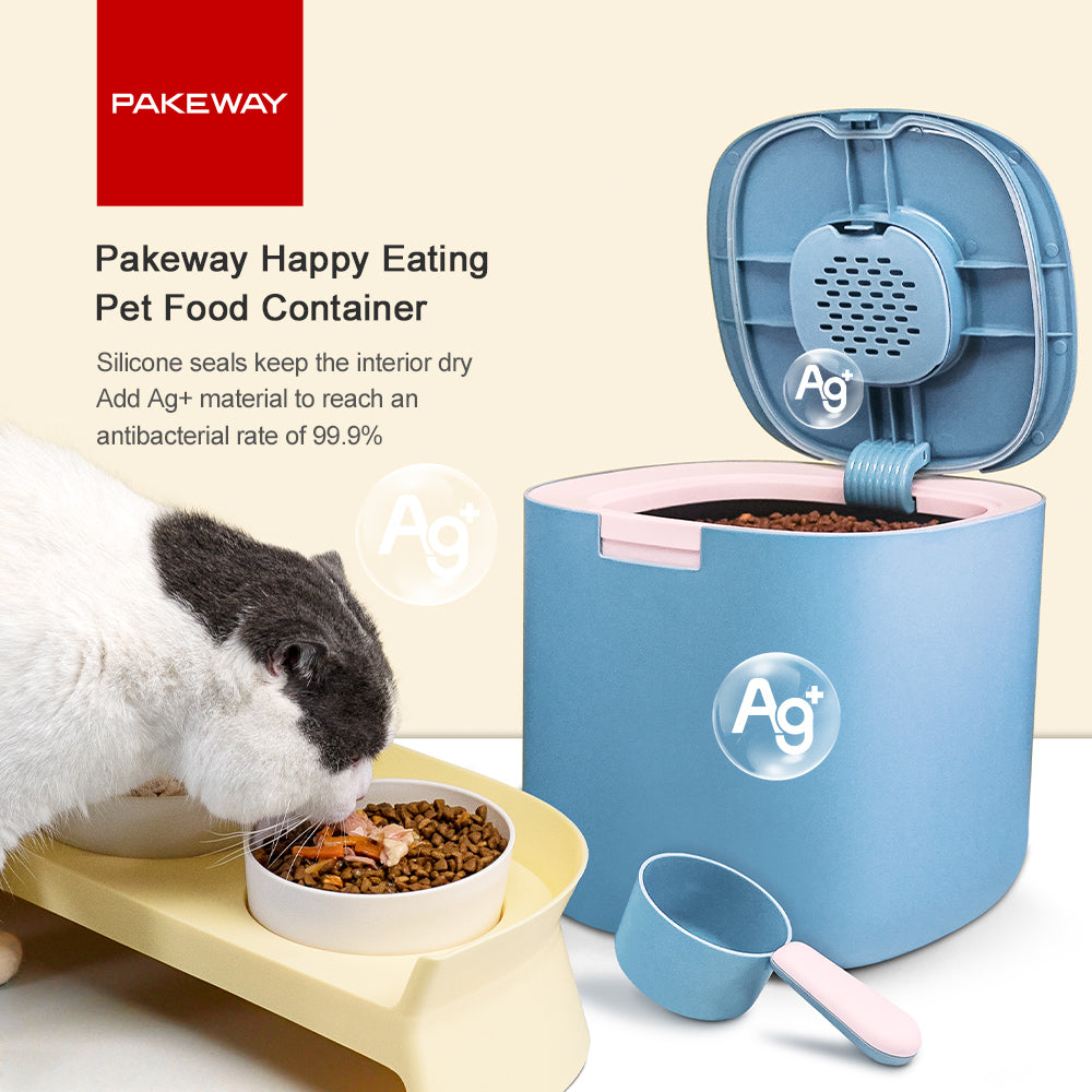 PAKEWAY White & Gray Pet Food Storage 10L