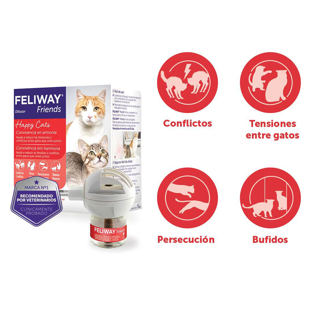 FELIWAY Friends Diffuser Refill 48ml Cat Stress Anxiety Petso