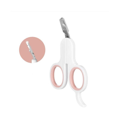 PAKEWAY Small Pink Cat Nail Clipper with Bent Head