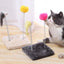 KARA PET Spring Mouse With Cream-Colored Square Plush Plate Cat Teaser 15cm