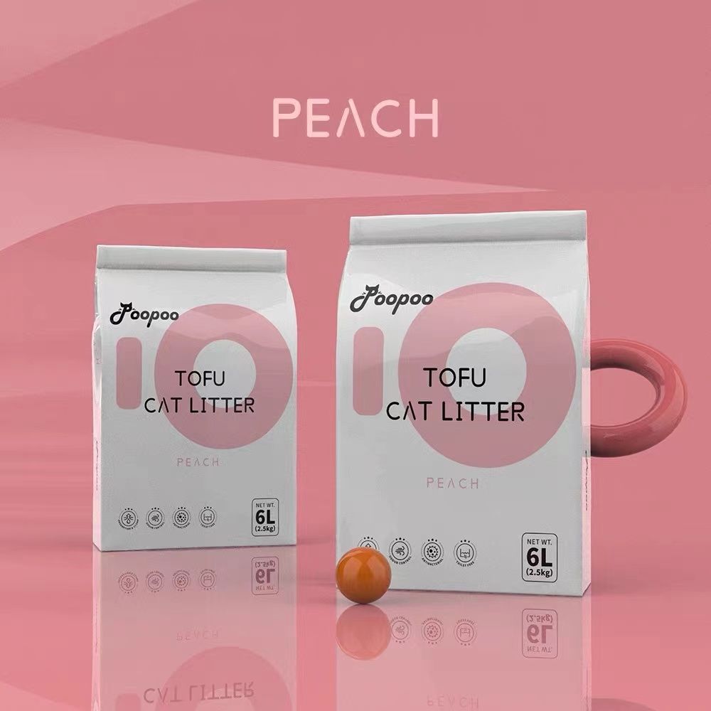 POOPOO Peach Fruity Tofu Cat Litter