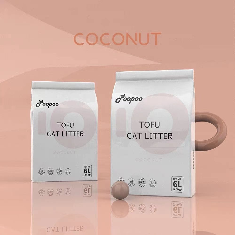 POOPOO Coconut Fruity Tofu Cat Litter