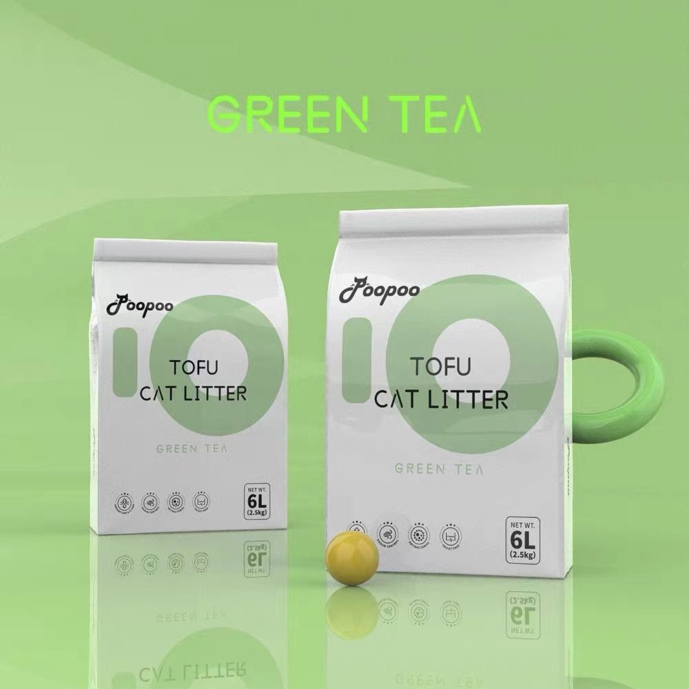 POOPOO Green Tea Fruity Tofu Cat Litter