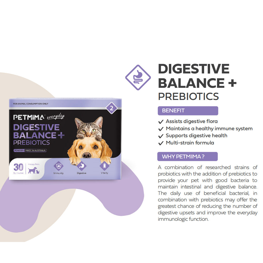 PETMIMA Digestive Balance + Prebiotics 30x2g