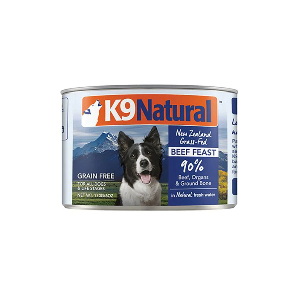 K9 NATURAL Beef Feast Wet Dog Food 170g (canned)