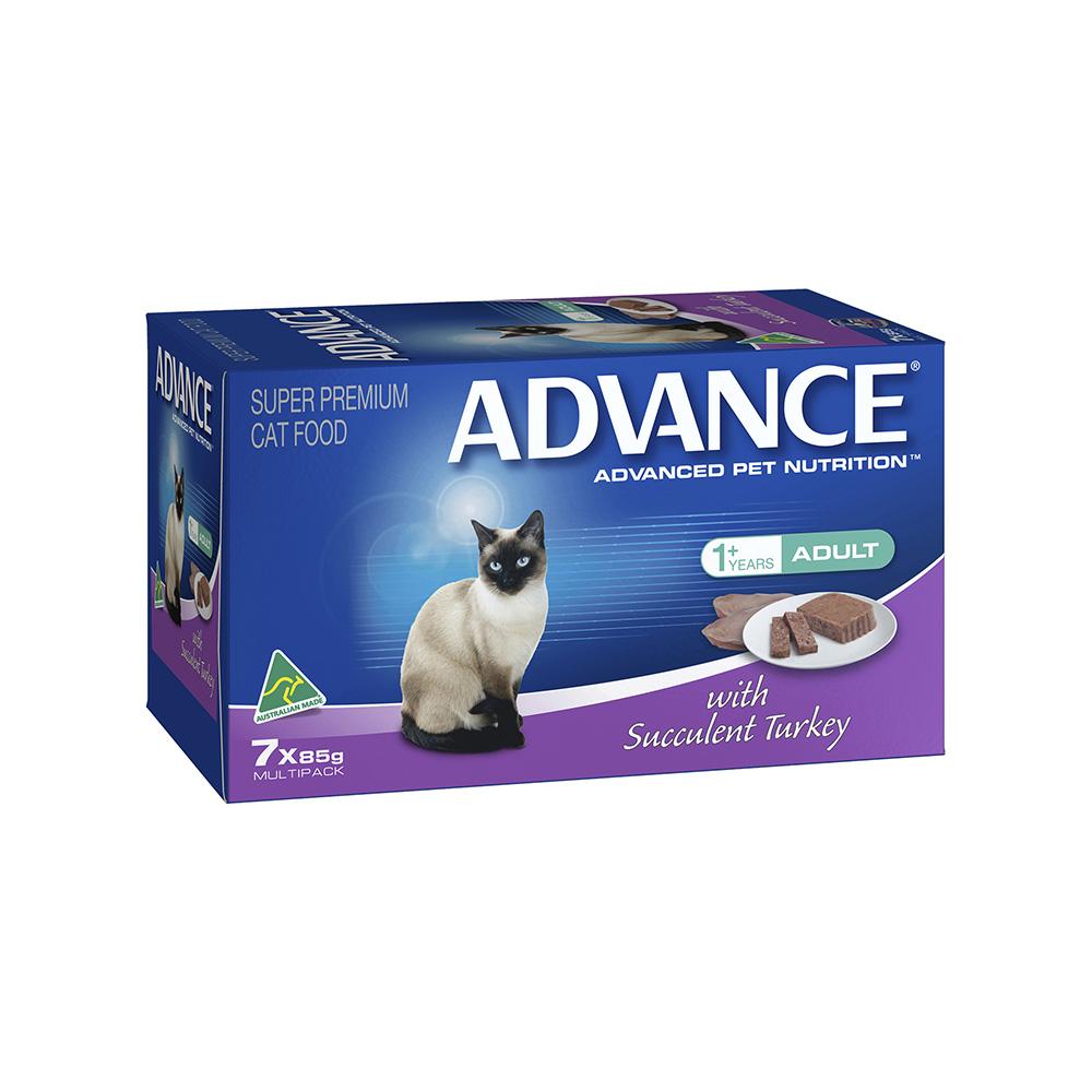 ADVANCE Succulent Turkey Cat Food for Adult Cats 7x85g