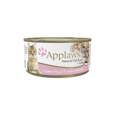 APPLAWS Tuna Fillet with Prawn Adult Canned Wet Cat Food 70g