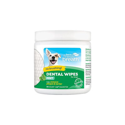 TROPICLEAN Fresh Breath Dental Wet Wipes for Dogs 50pcs