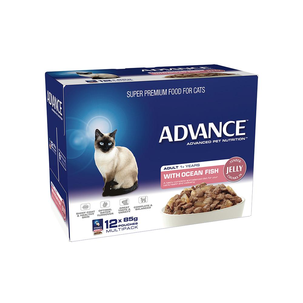 ADVANCE Ocean Fish Jelly Cat Food for Adult Cats 12x85g