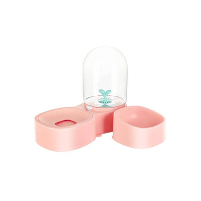 PAKEWAY Pink Mangosteen Single Pet Bowl ( Single Feeding Bowl + Water Bowl)