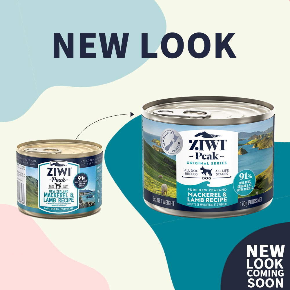 ZIWI Peak Mackerel & Lamb Recipe Grain Free Dog Food 12x170g (canned)