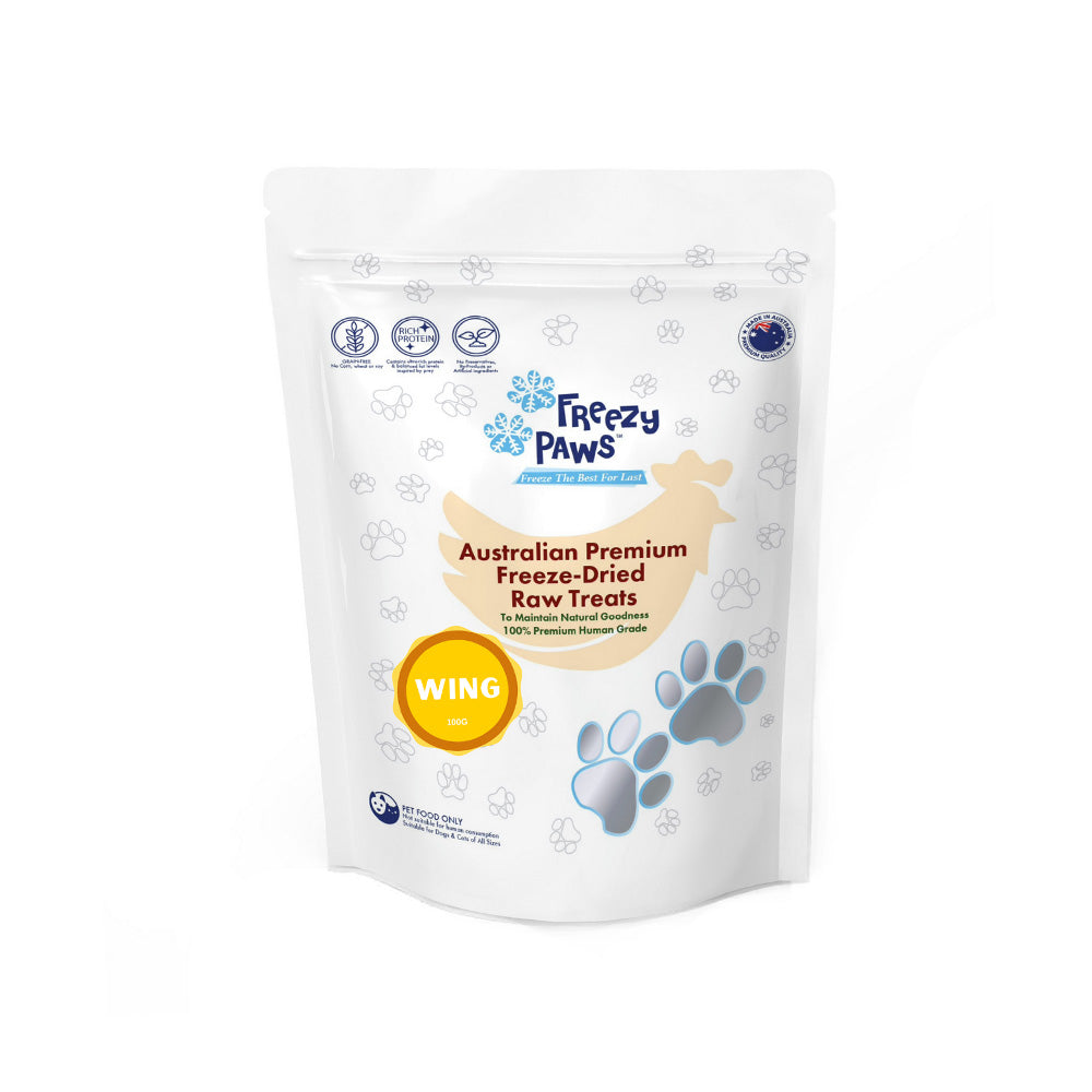FREEZY PAWS Chicken Wings Freeze Dried Pet Treats 100g