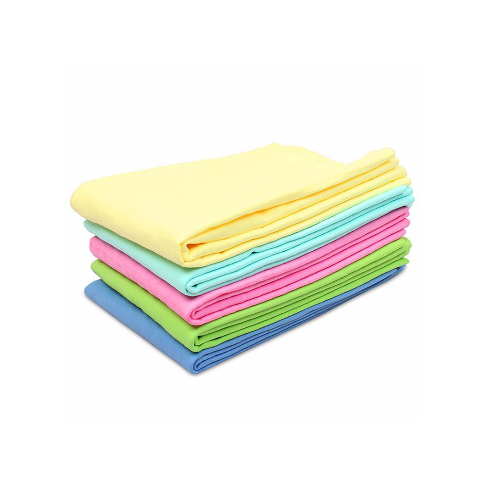 CLEAN CHARM Quick-Drying Chamois Cloth Green Pet Soft Towel