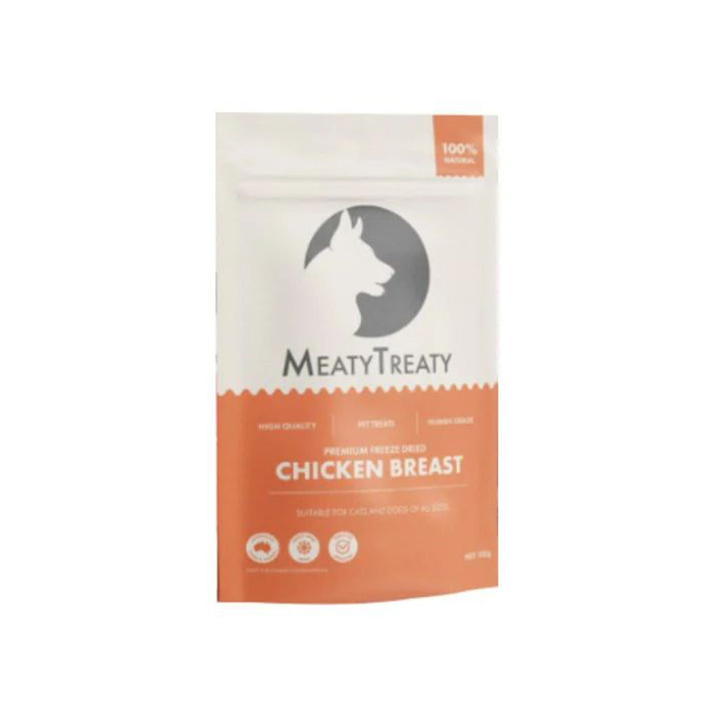 MEATY TREATY Chicken Breast Freeze Dried Dog & Cat Treats 100g