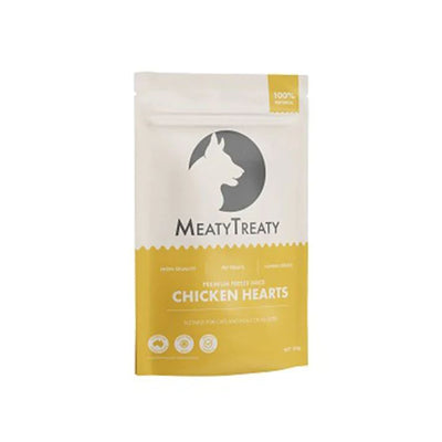 MEATY TREATY Chicken Heart Freeze Dried Dog & Cat Treats 100g
