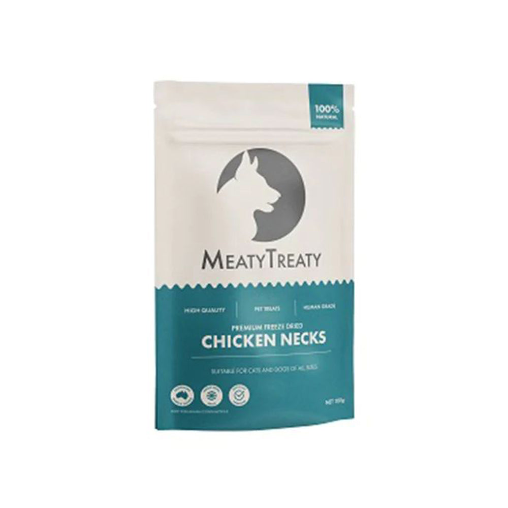 MEATY TREATY Chicken Neck Freeze Dried Dog & Cat Treats 100g