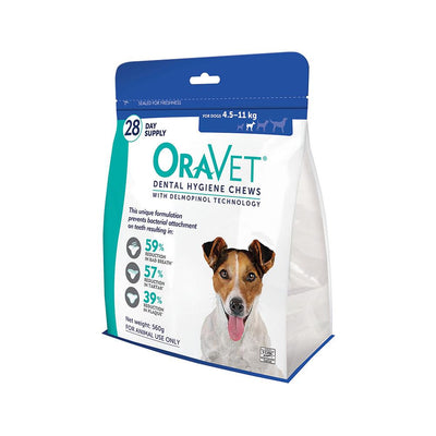 ORAVET Dog Dental Hygiene Chews (4.5-11kg) 560g