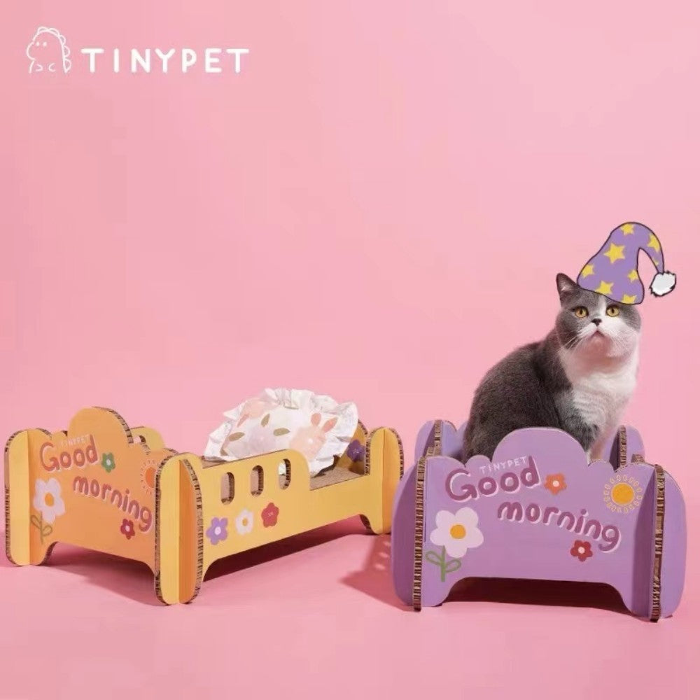 TINYPET Purple Deck Cat Scratch Board Sleeping Bed Pet Toy
