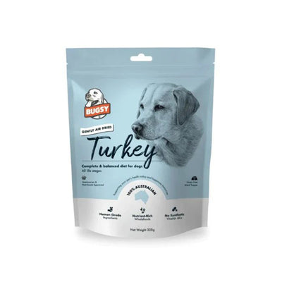 BUGSY'S Complete & Balanced Air Dried Turkey Dog Food 328g