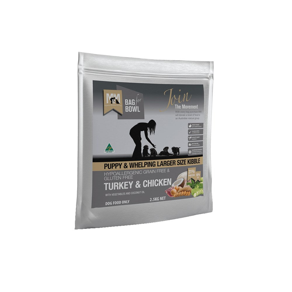 MEALS FOR MUTTS Grain & Gluten Free Turkey & Chicken Puppy Dry Food 2.5kg