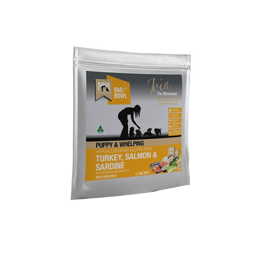 MEALS FOR MUTTS Gluten Free Turkey, Salmon, & Sardine Puppy Dry Food 2.5kg