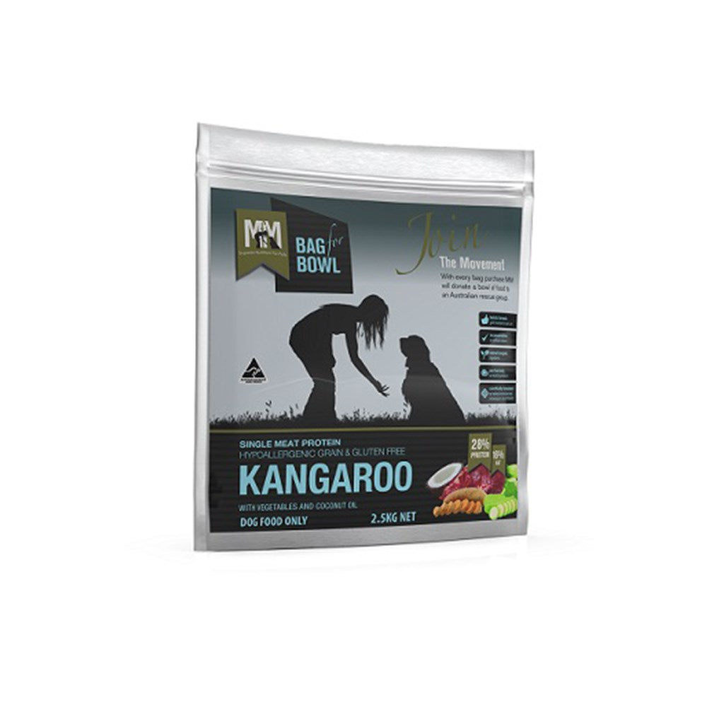 MEALS FOR MUTTS Kangaroo Grain & Gluten Free Dry Dog Food for Adult Dogs 2.5kg