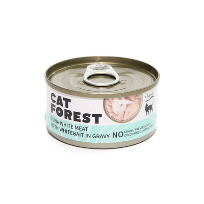 CAT FOREST Classic Tuna White Meat with Whitebait in Gravy Canned Cat Food