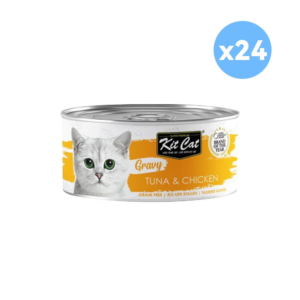 KIT CAT Tuna & Chicken in Gravy Cat Food 24x70g