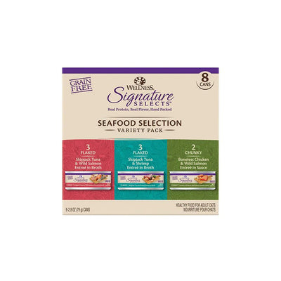 WELLNESS Core Signature Selects Seafood Selection Variety Pack Wet Cat Food 79g x 8