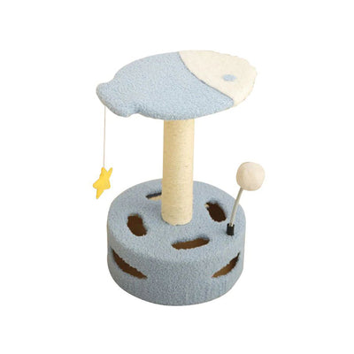 MARTINA Ocean Fish Cat Scratching Post with Teasers