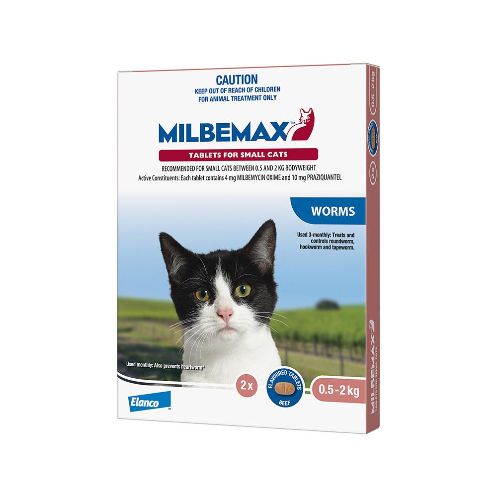 MILBEMAX Allwormer Treatment for Small Cats (0.5-2kg) 2 tabs