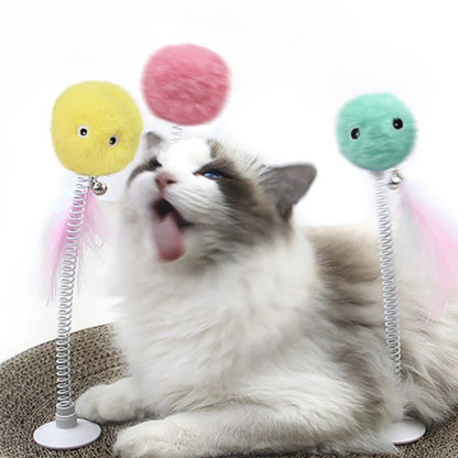 PETGRAVITY Smart Interactive Animal Sound Squeaking Pinky Furry Ball Cat Toys