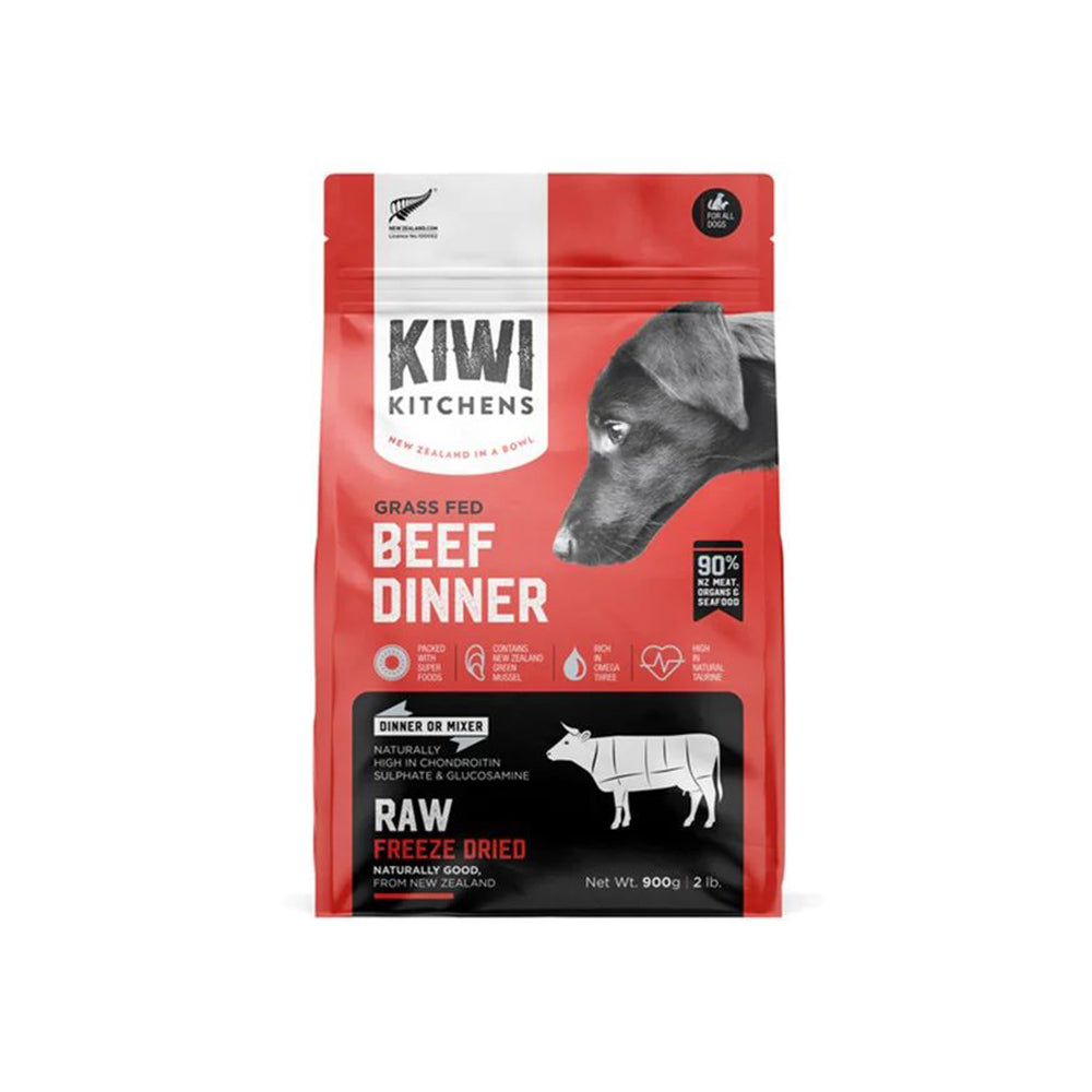 KIWI KITCHENS Beef Dinner Freeze-Dried Dog Food 900g