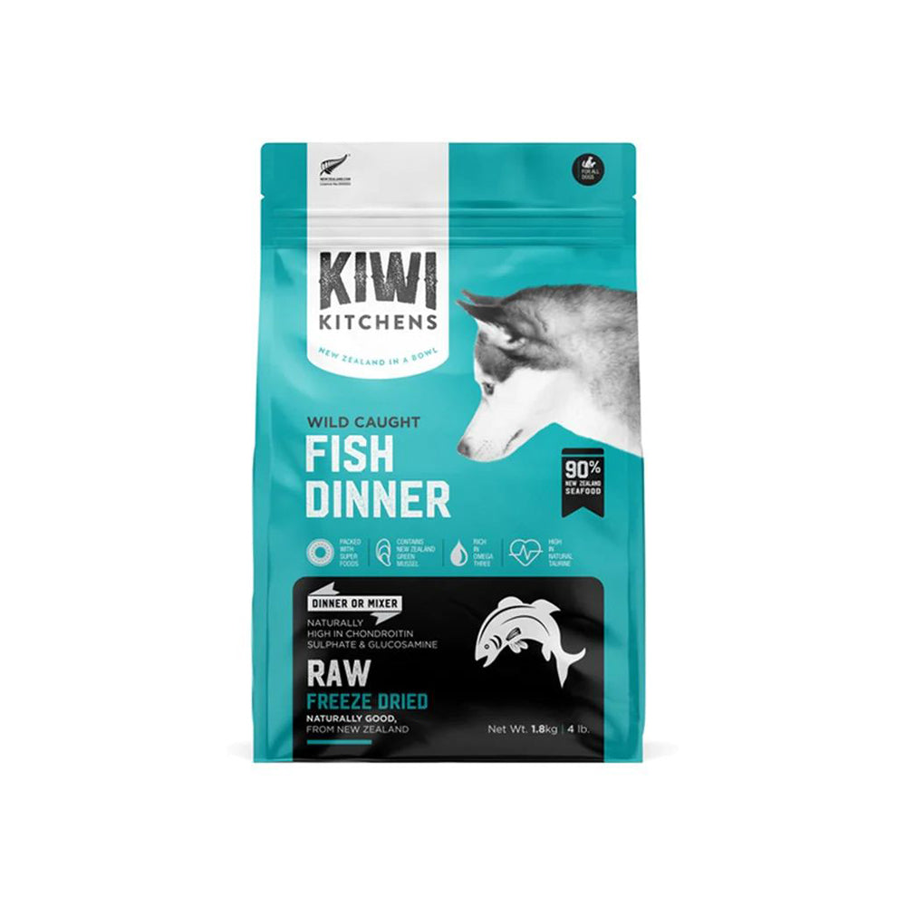 KIWI KITCHENS White Fish Dinner Freeze-dried Dog Food 1.8kg