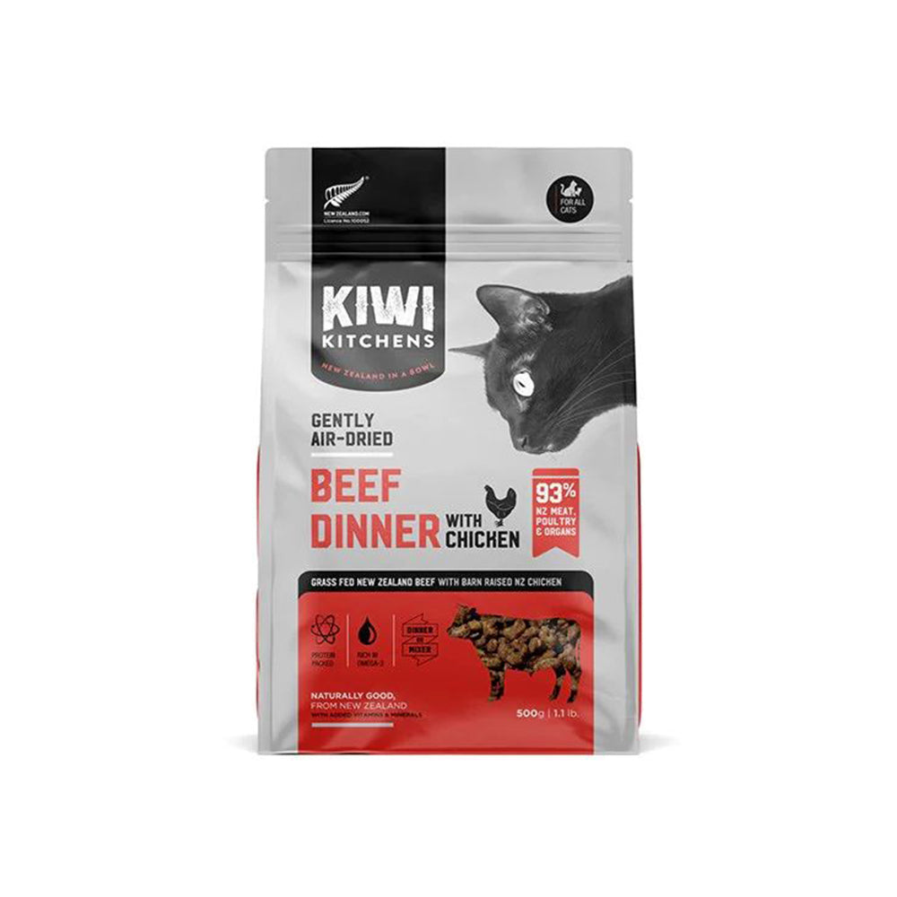 KIWI KITCHENS Beef Dinner With Chicken Air Dried Cat Food 500g
