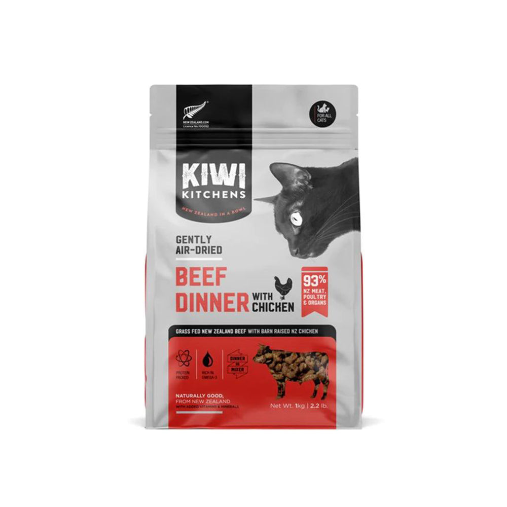 KIWI KITCHENS Beef with Chicken Air Dried Cat Food 1kg