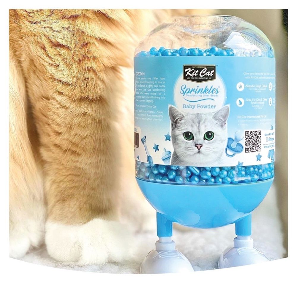 KIT CAT Deodorising  Baby Powder Cat Litter Sprinkles 240g