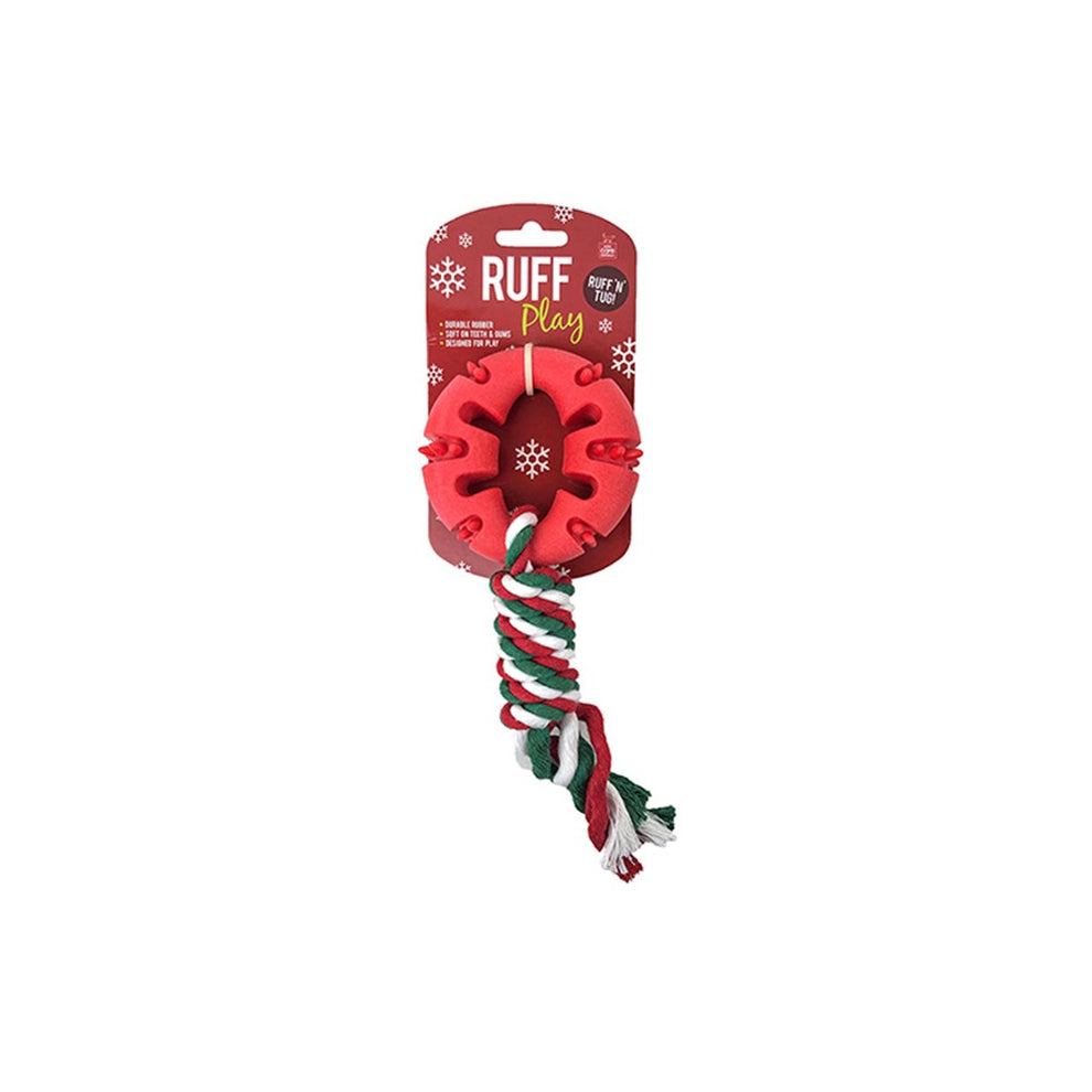 RUFF PLAY Christmas Ring Tug Dog Toy | Petso Au
